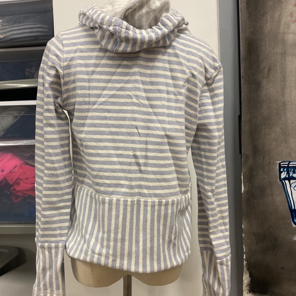 J. Crew Factory Blue and White Striped Hoodie - Picture 7 of 7